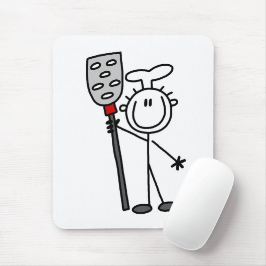 Koch mit Spachtel Mousepad (Mit Mouse)