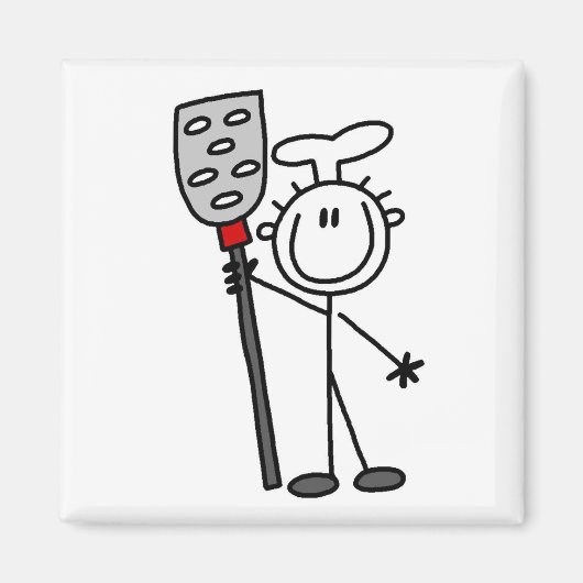 Koch mit Spatula-Hemden und Geschenken Magnet (Vorne)