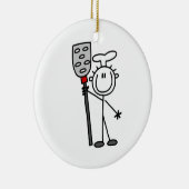 Koch mit Spatula Keramik Ornament (Rechts)