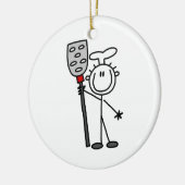 Koch mit Spatula Keramik Ornament (Links)