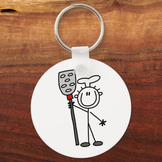 Koch mit Spatula Schlüsselanhänger (Vorderseite)
