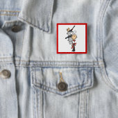 Koch mit Töpfen und Pfannen Button (Beispiel)