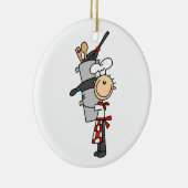 Koch mit Töpfen und Pfannen Keramik Ornament (Rechts)