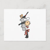 Koch mit Töpfen und Pfannen Postkarte (Vorderseite)