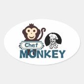Koch Monkey Ovaler Aufkleber (Vorderseite)