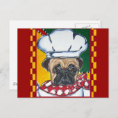 Koch Mops Postkarte (Vorne/Hinten)