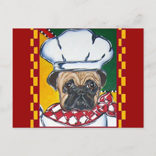 Koch Mops Postkarte (Vorderseite)