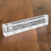 Koch-Namensplatte für Marmor- und Metallaussehen Namensplakette (Seite)