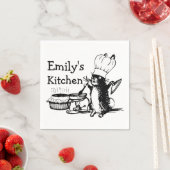 Koch Niedlich Bunny Custom Personalisiert Serviette (Beispiel)