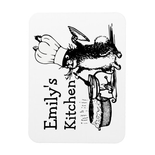 Koch Niedlich Bunny Magnet (Vertikal)