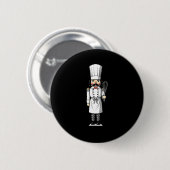 Koch Nussknacker Kochmütze Weihnachten  Button (Vorne & Hinten)