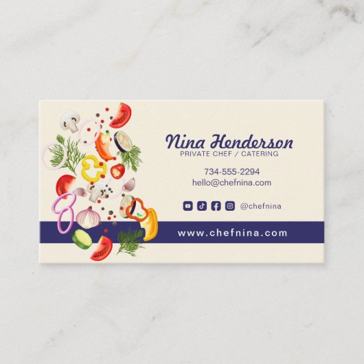 Koch oder Catering oder Restaurant Schöne Landscha Visitenkarte (Vorderseite)