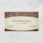 Koch- oder Restaurantkarte Visitenkarte (Rückseite)