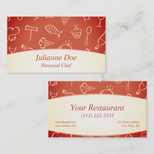 Koch- oder Restaurantkarte Visitenkarte