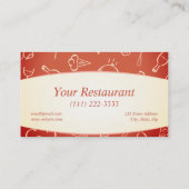 Koch- oder Restaurantkarte Visitenkarte (Rückseite)