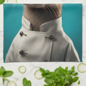 Koch Otter Geschirrtuch (Gefaltet)