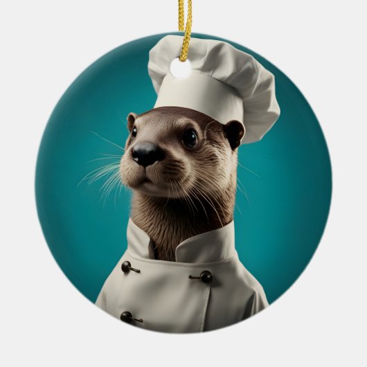 Koch Otter Keramik Ornament (Vorne)