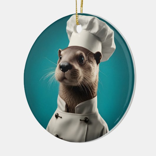 Koch Otter Keramik Ornament (Links)