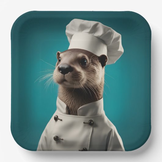 Koch Otter Pappteller (Vorderseite)