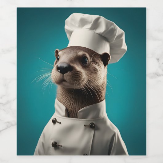 Koch Otter Weinetikett (Einzelnes Label)