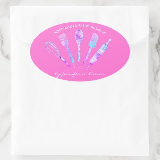 Koch Ovaler Aufkleber (Tasche)