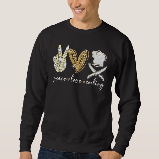 Koch Peace Liebe Cooking Cooking Sweatshirt (Vorderseite)
