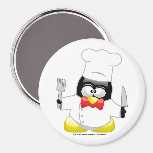 Koch Penguin Magnet (Vorderseite/Rückseite)