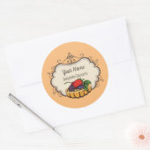 Koch Pfirsichpfirsichpfirsichpfirsichpfirsiche Runder Aufkleber (Umschlag)