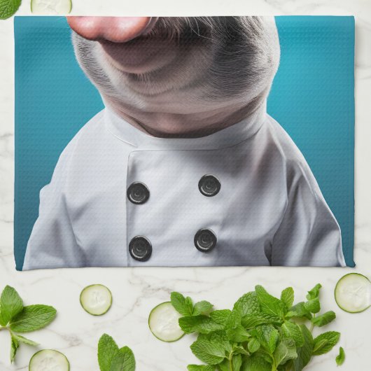 Koch Pig Geschirrtuch (Gefaltet)