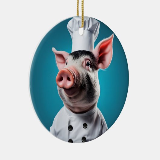 Koch Pig Keramik Ornament (Rechts)