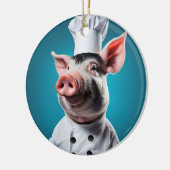 Koch Pig Keramik Ornament (Links)