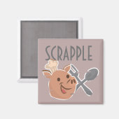 Koch Pig Kochen Scrapple Cartoon Magnet (Vorderseite/Rückseite)