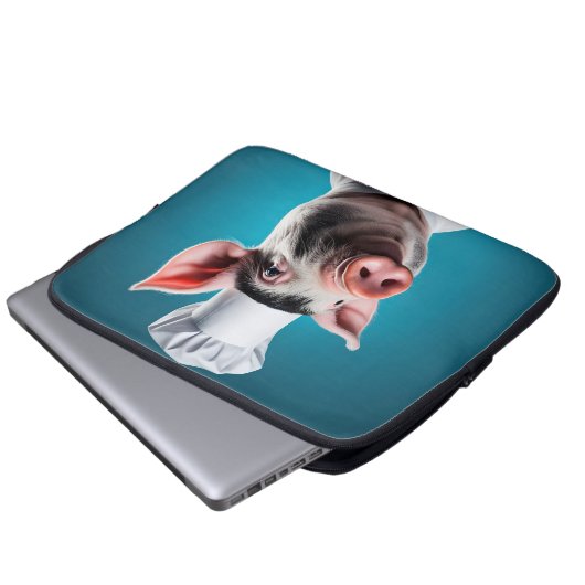 Koch Pig Laptopschutzhülle (Vorne Knopf)