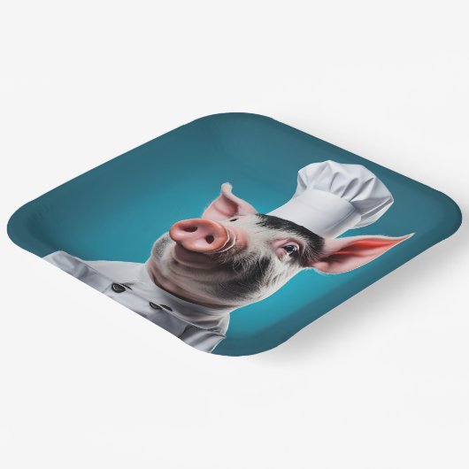 Koch Pig Pappteller (Gewinkelt)