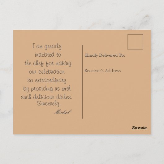 Koch Postkarte (Rückseite)