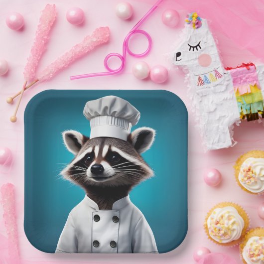 Koch Raccoon Pappteller (Party)