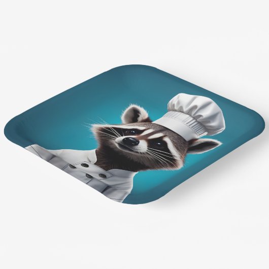 Koch Raccoon Pappteller (Gewinkelt)