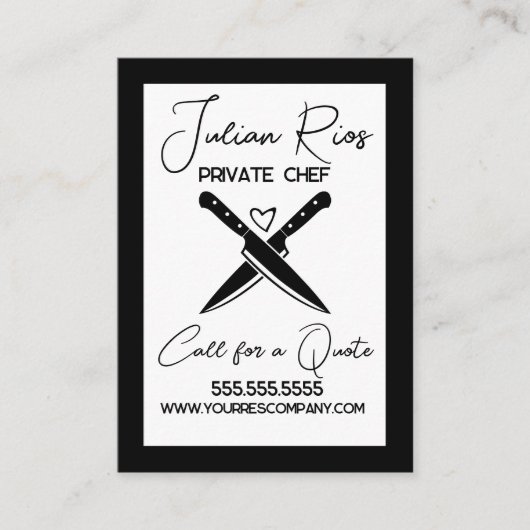 Koch Restaurant Cook Schneidemeier Visitenkarte (Vorderseite)