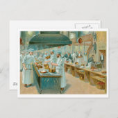 Koch Restaurant Vintage Küche Postkarte (Vorne/Hinten)