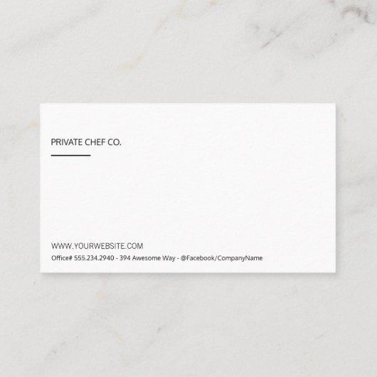 Koch | Restaurant Visitenkarte (Rückseite)