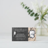 Koch | Restaurantbesitzer | Cutlery | Kochen Visitenkarte (Stehend Vorderseite)