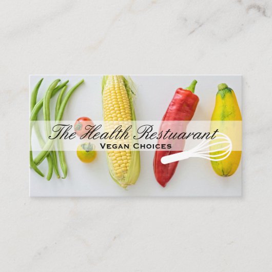 Koch | Restaurantbesitzer | Gemüse Visitenkarte (Vorderseite)