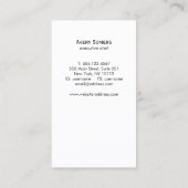 Koch Retro-Pfeile und Angesagter schwarzer Caterin Visitenkarte (Rückseite)