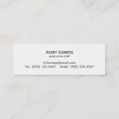 Koch Retro-Pfeile und Whisky Angesagt Black Cateri Mini Visitenkarte (Rückseite)