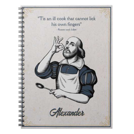 Koch Rezepte nach Maß Elegant Notizblock (Vorderseite)