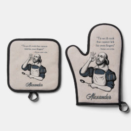 Koch Rezepte nach Maß Elegant Ofenhandschuh & Topflappen-Set