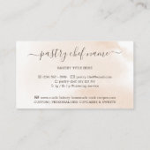 Koch Rolling Button Bäckerei Visitenkarte (Rückseite)