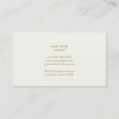 Koch-Rolling-Button Niedlich Retro-Bäcker Nr. 3 Visitenkarte (Rückseite)