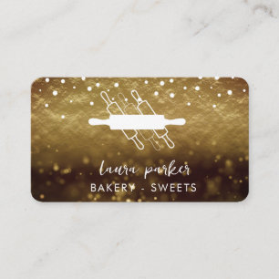 Koch Rolling Button Weißgoldhandgefertigt Visitenkarte