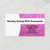 Koch Rosa Ledertextur Benutzerdefiniertes Foto QR- Visitenkarte (Rückseite)